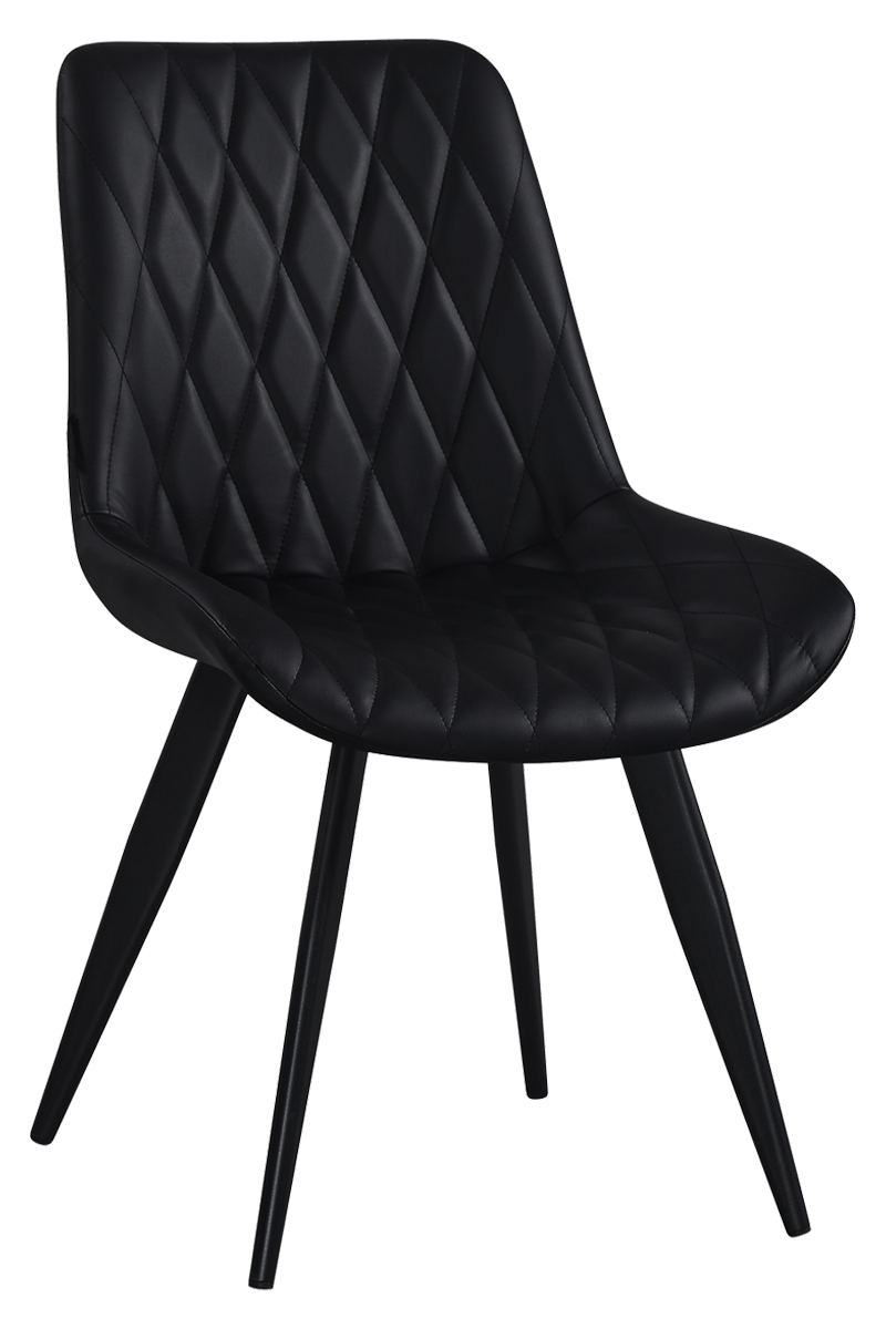 Restaurant Bistro Stuhl Scarlet Kunstleder Schwarz gepolstert