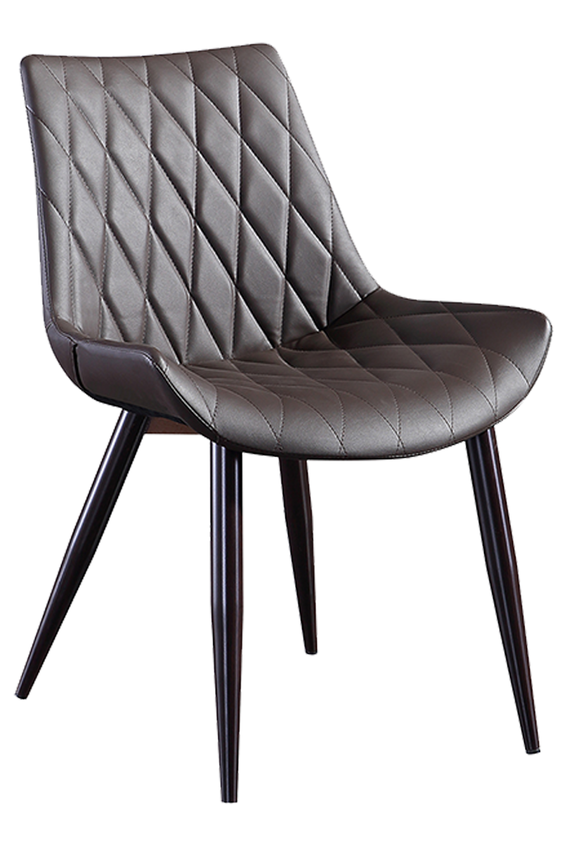 Restaurant Bistro Stuhl Scarlet Kunstleder Dunkelbraun gepolstert